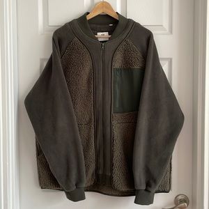 UNIQLO X WHITE MOUNTAINEERING FLEECE OVERSIZED LONG SLEEVE JACKET